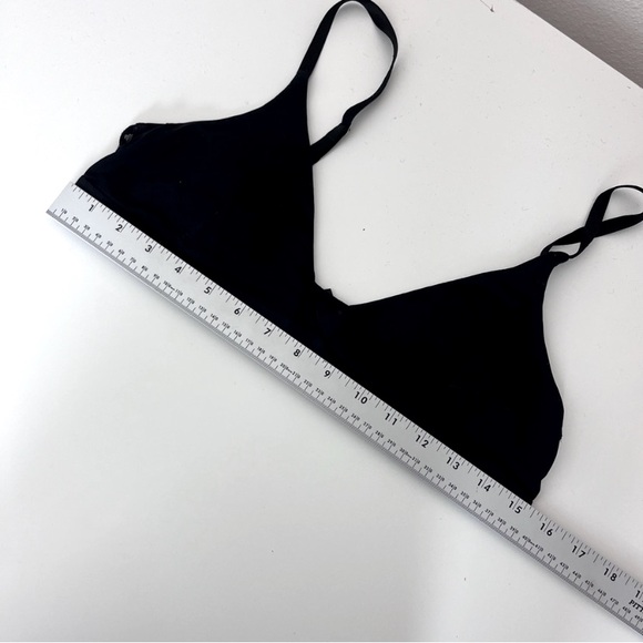 Pepper Bra Womens Medium Bralette Soft Cup Wire Free Intimates Goth Black - Picture 4 of 9